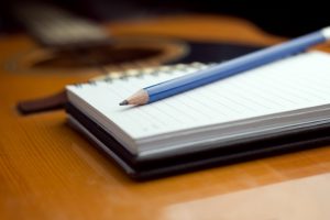 Notebook and pencil